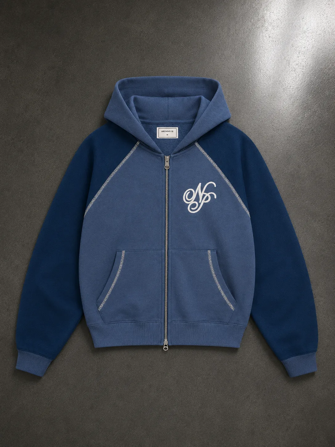 Nude Project Team Zip-Up Hoodie Navy