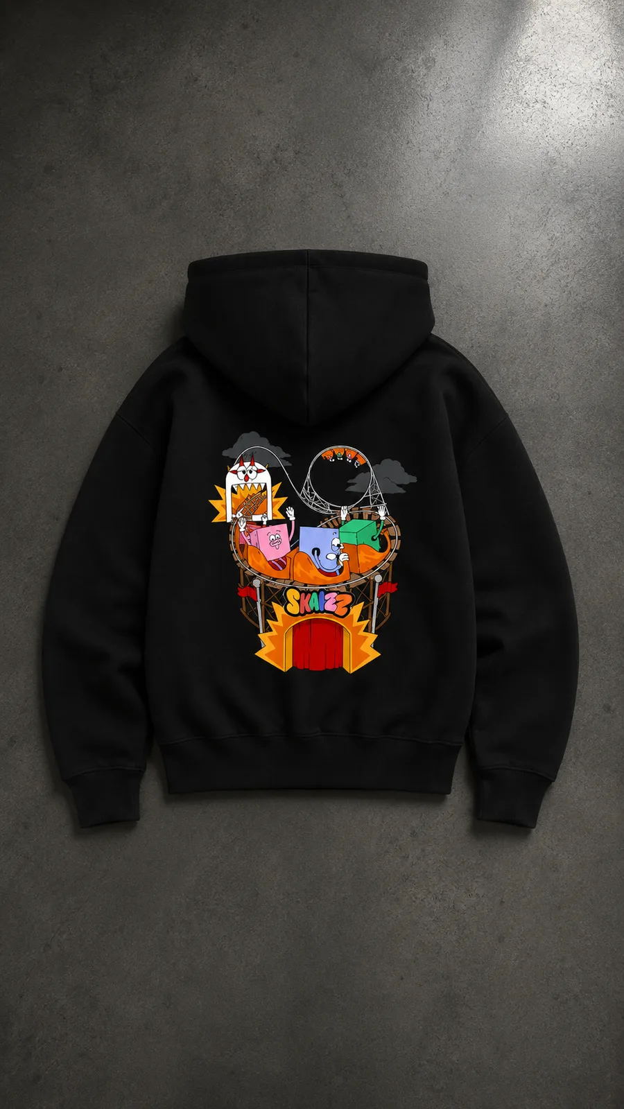 Roller Coster Hoodie Black