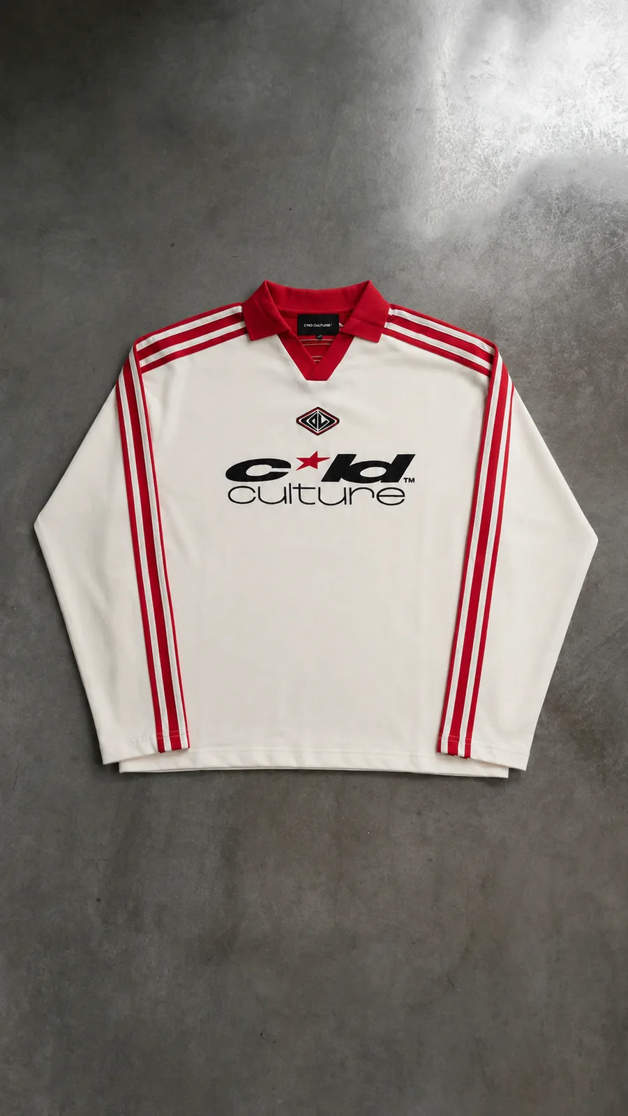 Cold Culture Classic Raw Polo Longsleeve Cream