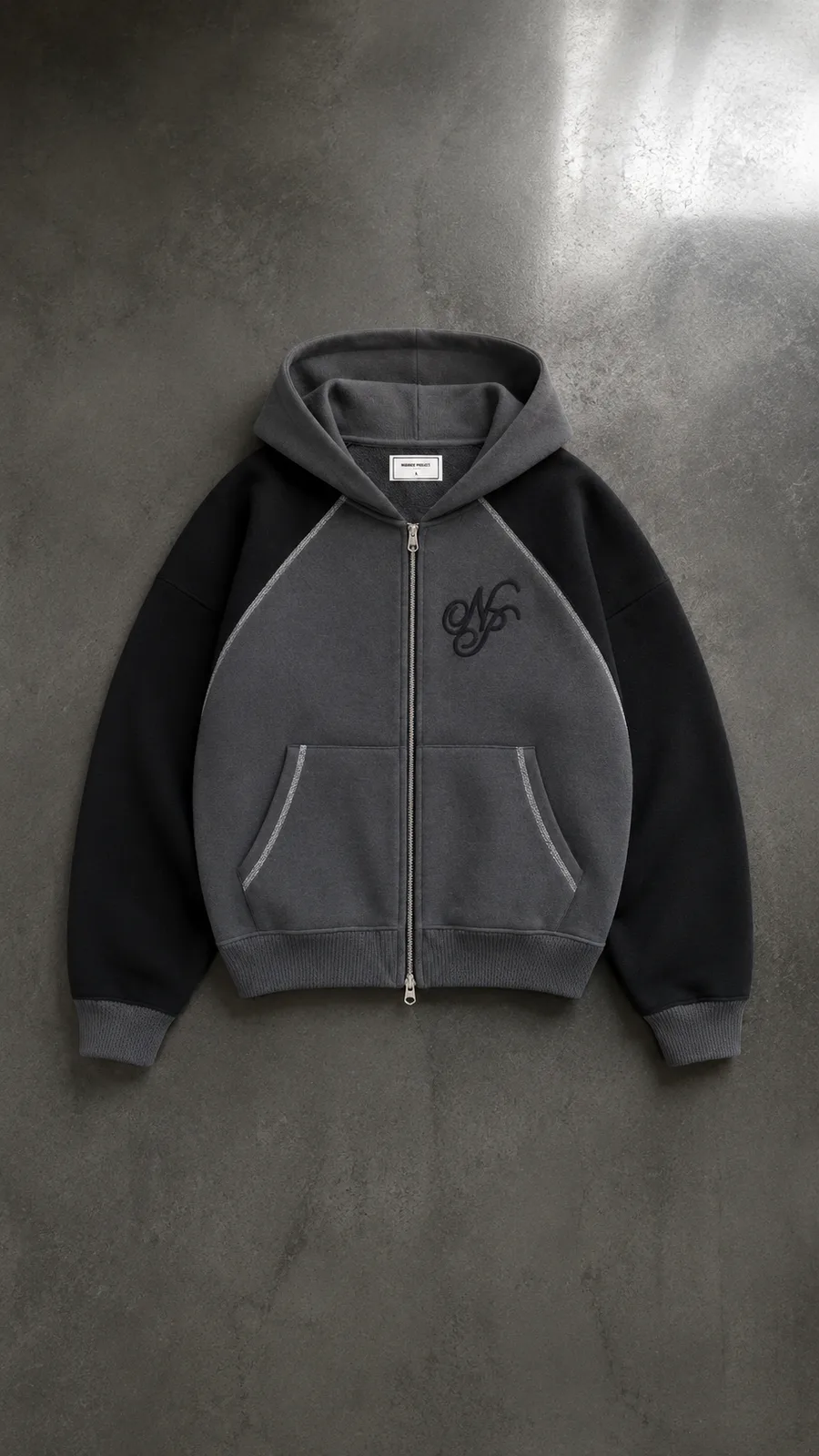 Nude Project Team Zip-Up Hoodie Black
